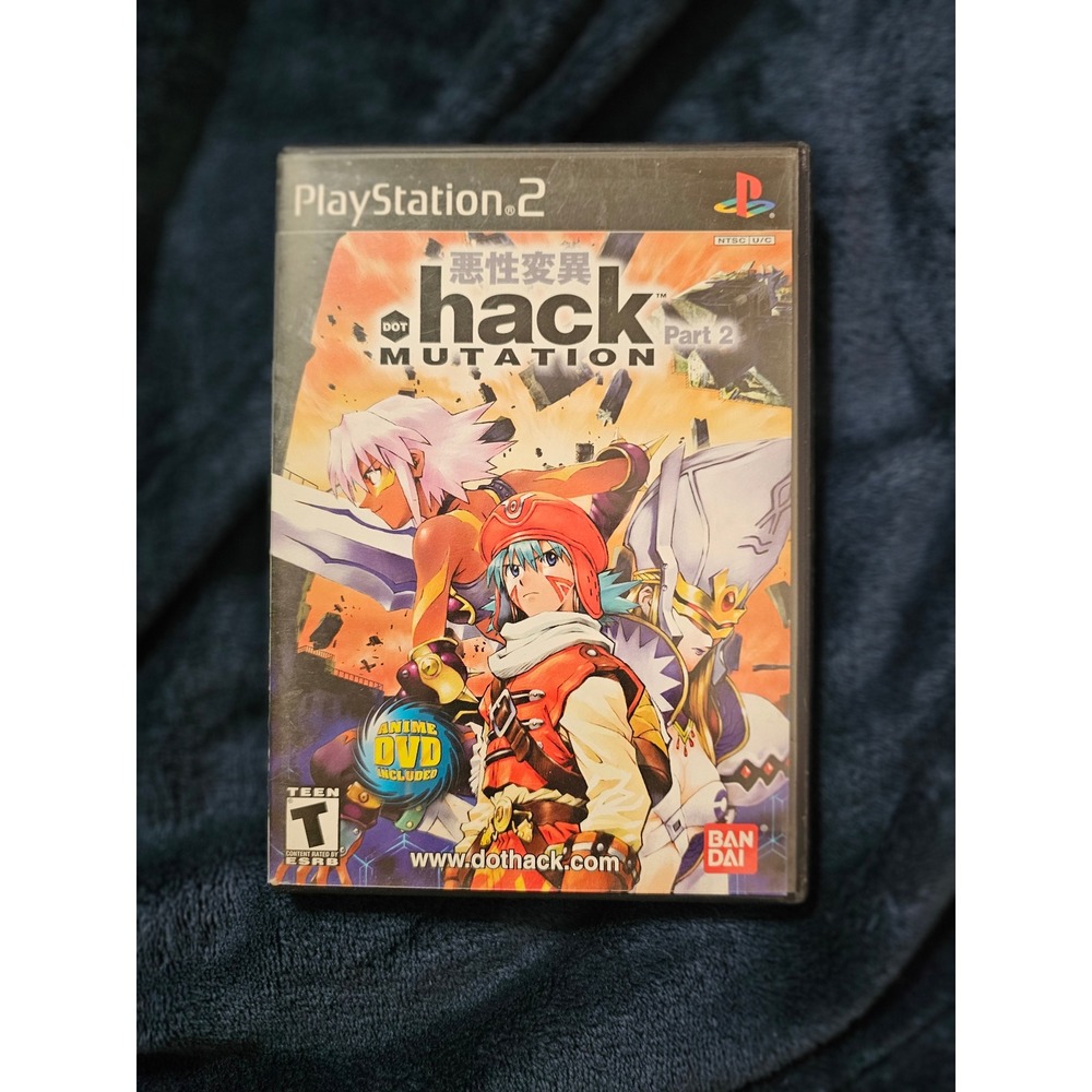 hack Mutation Part 2 Sony PlayStation 2 PS2 RPG Game with Manual Bandai
